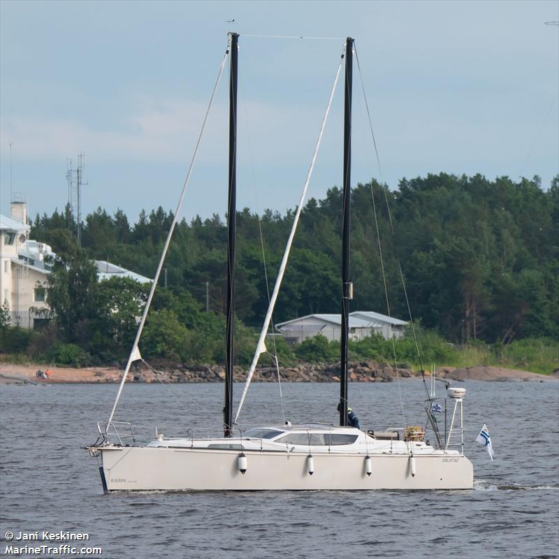 karin (Sailing vessel) - IMO , MMSI 230060110, Call Sign OH3569 under the flag of Finland