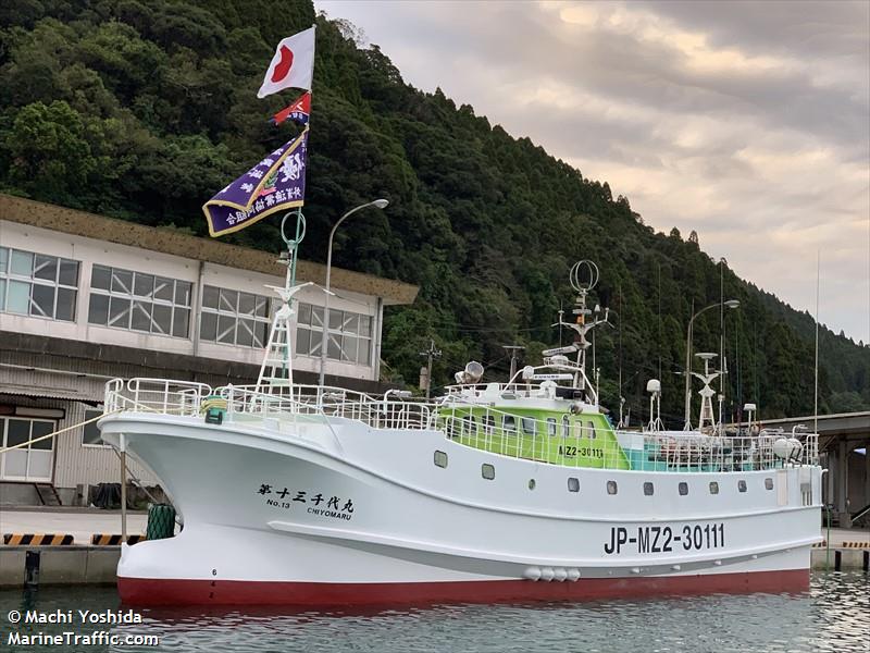 chiyomaru. no13 (Fishing vessel) - IMO , MMSI 431000138 under the flag of Japan