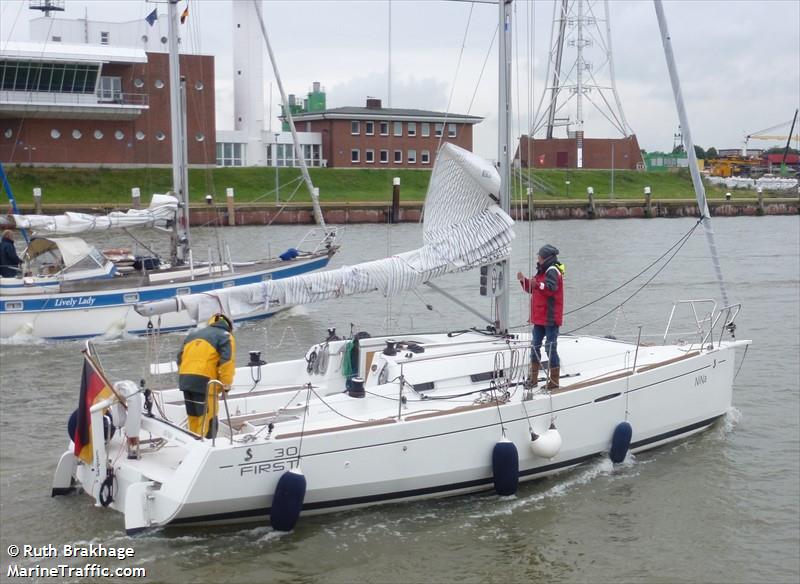 nina (Sailing vessel) - IMO , MMSI 211574820, Call Sign DF5063 under the flag of Germany