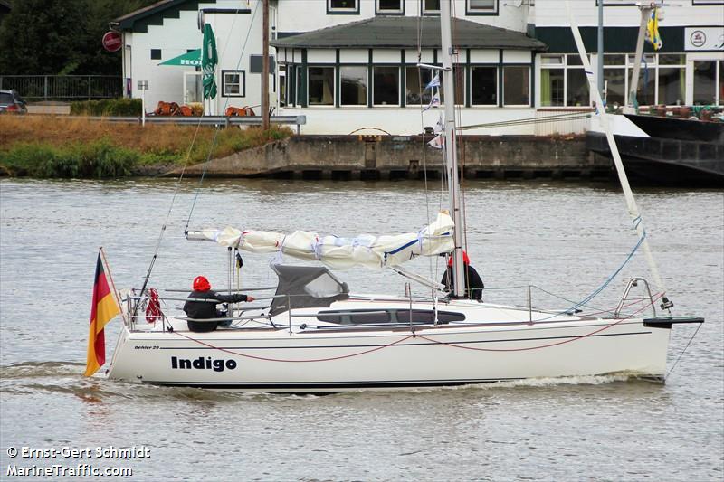 indigo (Pleasure craft) - IMO , MMSI 211786110, Call Sign DG8487 under the flag of Germany