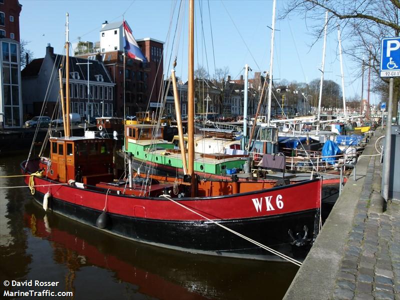 wk6 (Pleasure craft) - IMO , MMSI 244650616, Call Sign PB3948 under the flag of Netherlands