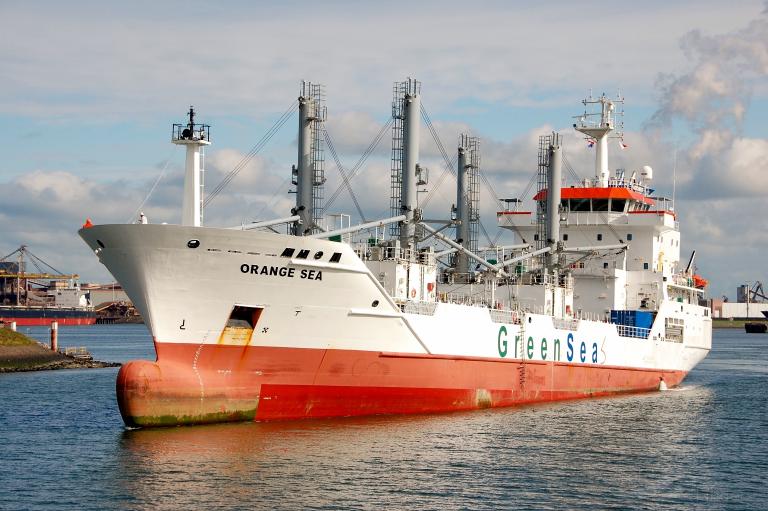 orange sea (Refrigerated Cargo Ship) - IMO 9795971, MMSI 311000713, Call Sign C6DL7 under the flag of Bahamas
