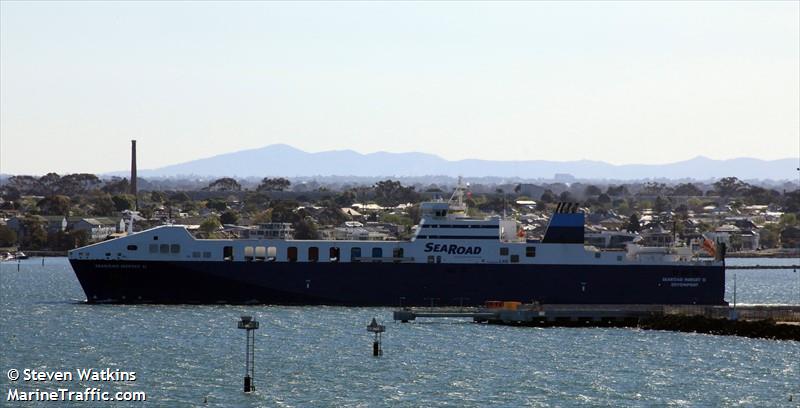 searoad mersey 2 (Ro-Ro Cargo Ship) - IMO 9745794, MMSI 503000108, Call Sign VZXL under the flag of Australia