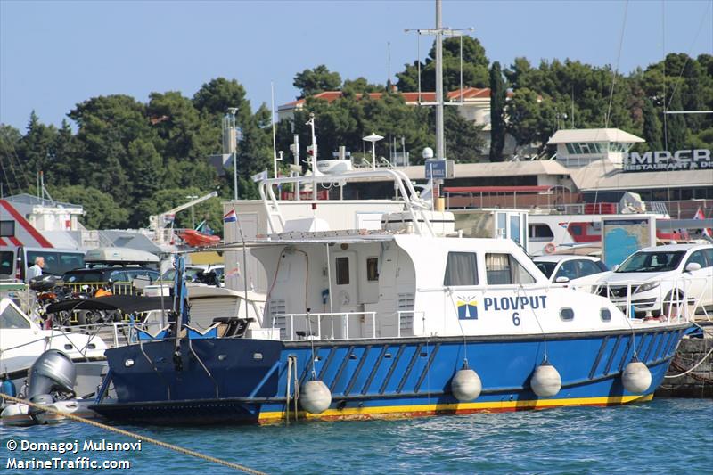 plovput 6 (Other type) - IMO , MMSI 238982710, Call Sign 9A9428 under the flag of Croatia