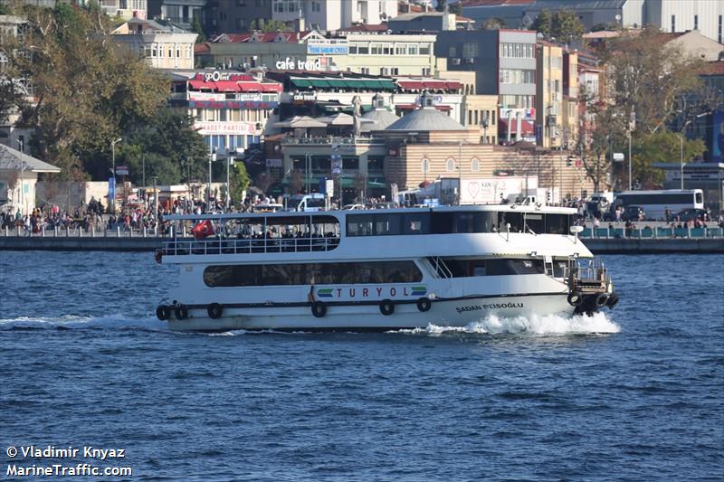 sadan reisoglu (Passenger ship) - IMO , MMSI 271046225, Call Sign TCA4727 under the flag of Turkey