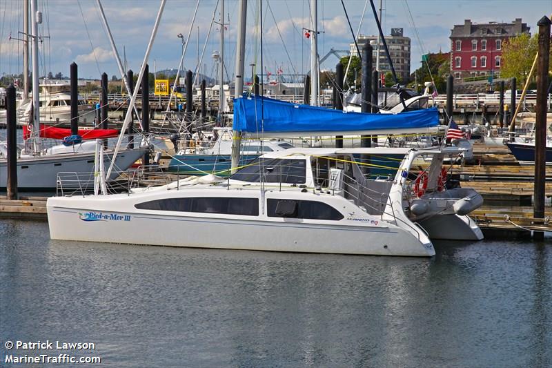 pied a mer 3 (Sailing vessel) - IMO , MMSI 367447190, Call Sign WDF4039 under the flag of United States (USA)