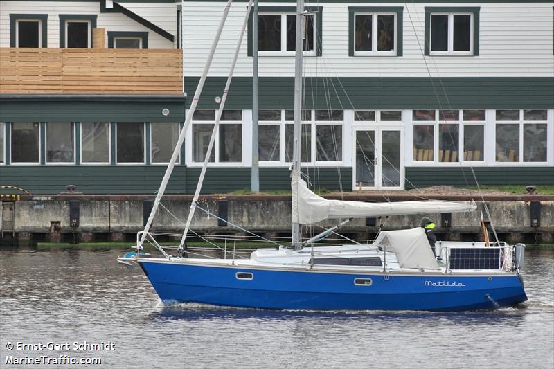 matilda solo sailor (Sailing vessel) - IMO , MMSI 211618790, Call Sign DC8949 under the flag of Germany