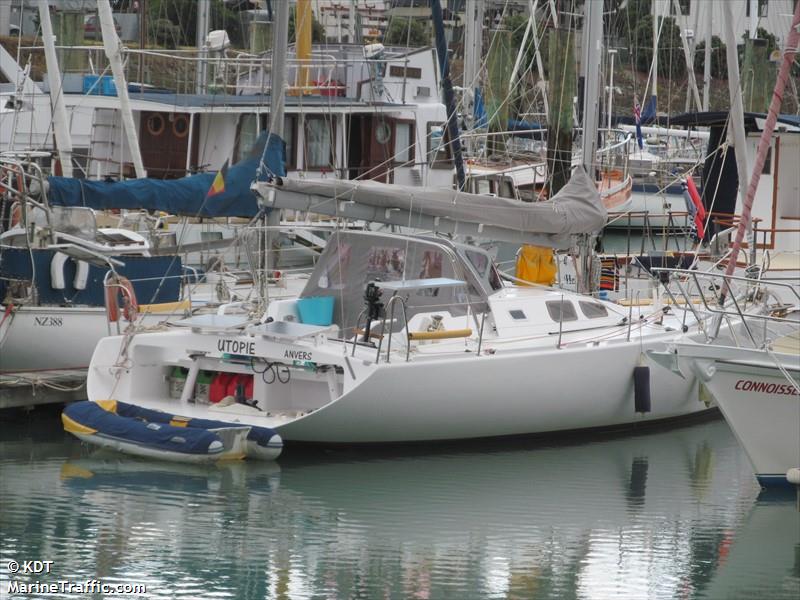 utopie (Sailing vessel) - IMO , MMSI 205705100, Call Sign OS7051 under the flag of Belgium