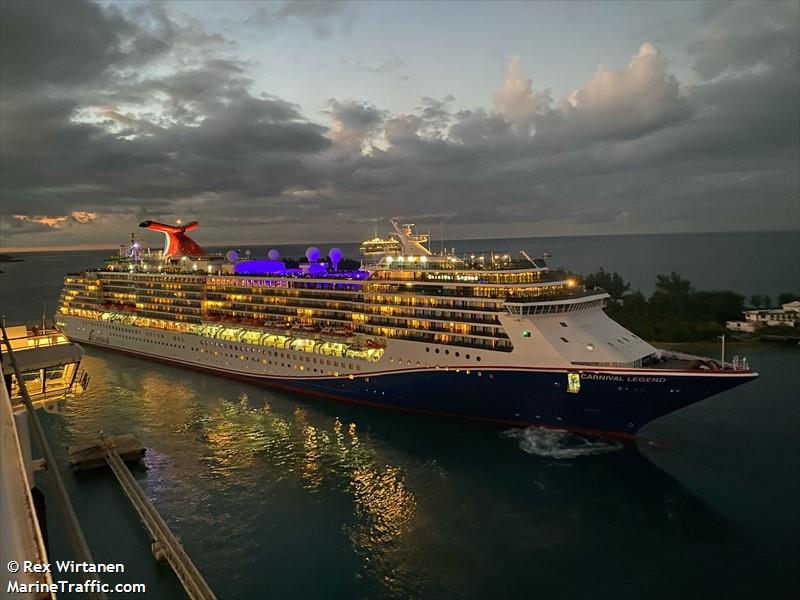 carnival legend (Passenger (Cruise) Ship) - IMO 9224726, MMSI 311001094, Call Sign C6FF2 under the flag of Bahamas