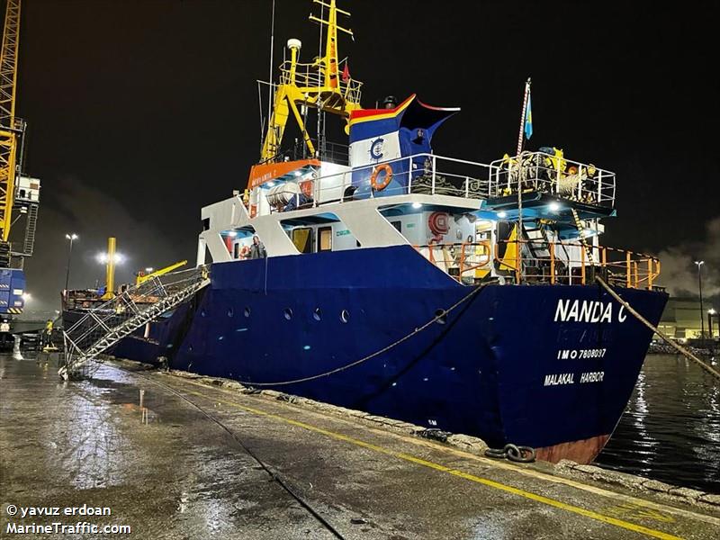 nanda c (General Cargo Ship) - IMO 7808097, MMSI 511100569, Call Sign T8A3732 under the flag of Palau