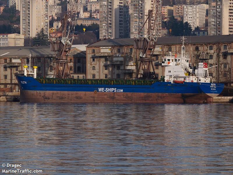 ruth (General Cargo Ship) - IMO 9021095, MMSI 577509000, Call Sign YJXB7 under the flag of Vanuatu