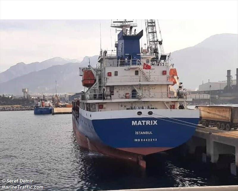 matrix (General Cargo Ship) - IMO 9442213, MMSI 271049452, Call Sign TCA6638 under the flag of Turkey