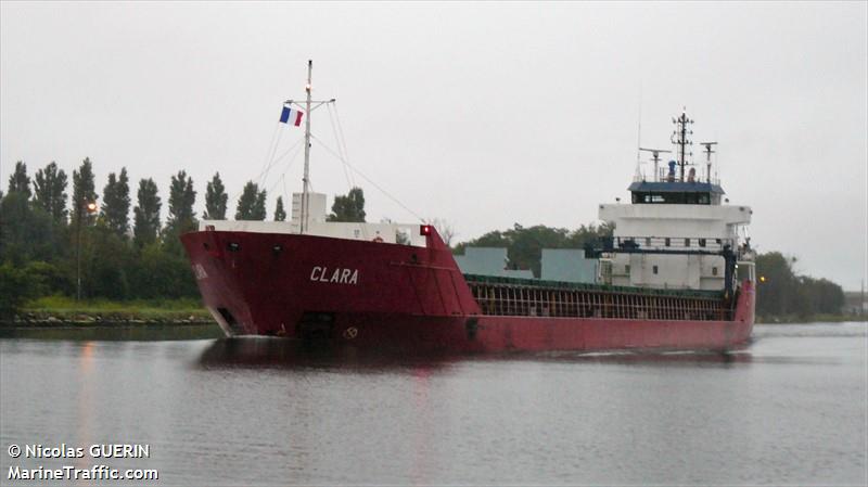 clara (General Cargo Ship) - IMO 9312676, MMSI 304444000, Call Sign V2QX8 under the flag of Antigua & Barbuda