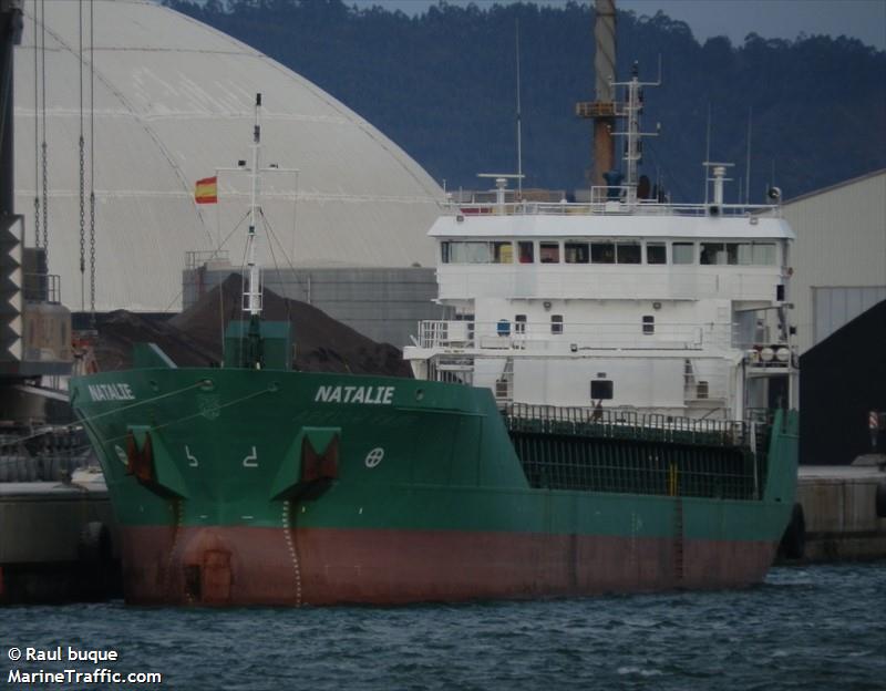 natalie (General Cargo Ship) - IMO 9361720, MMSI 210342000, Call Sign 5BXE5 under the flag of Cyprus