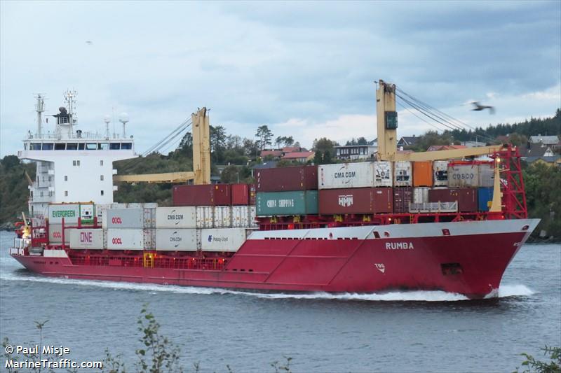 rumba (Container Ship) - IMO 9264714, MMSI 255801970, Call Sign CQOG under the flag of Madeira