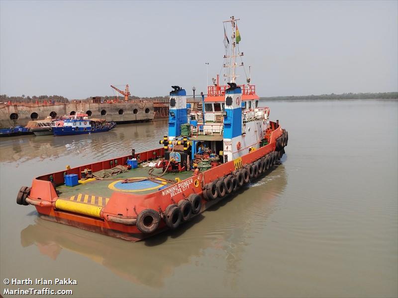 winning pioneer 41 (Tug) - IMO , MMSI 312214000, Call Sign V3BT3 under the flag of Belize