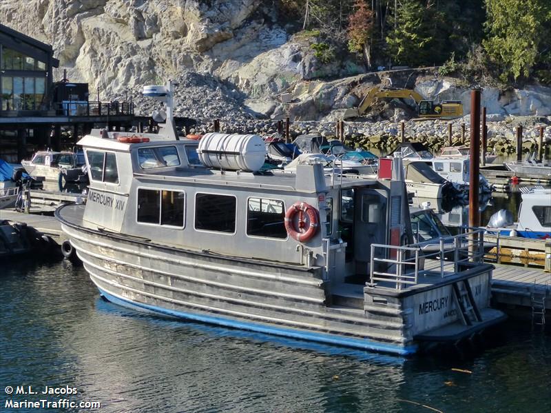 mercury xiv (Passenger ship) - IMO , MMSI 316028254 under the flag of Canada