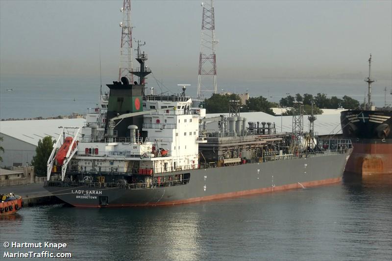 lady sarah (LPG Tanker) - IMO 9155626, MMSI 314619000, Call Sign 8PBJ3 under the flag of Barbados