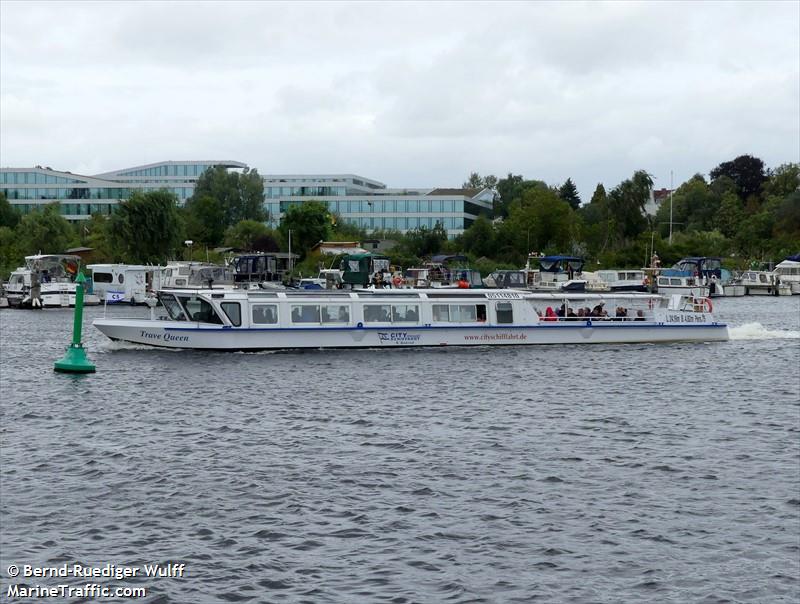 trave queen (Passenger ship) - IMO , MMSI 211520620, Call Sign DH9523 under the flag of Germany