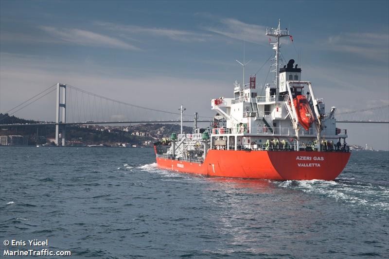 azeri gas (LPG Tanker) - IMO 9251183, MMSI 248454000, Call Sign 9HA2373 under the flag of Malta