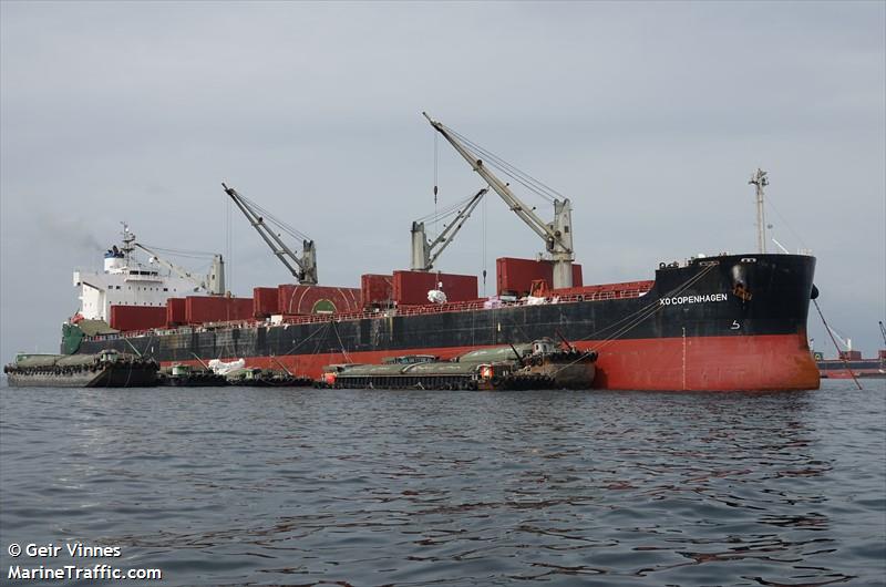 xo copenhagen (Bulk Carrier) - IMO 9520780, MMSI 219030432, Call Sign OZGG2 under the flag of Denmark