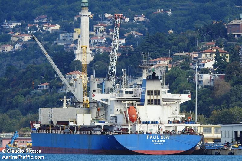 paul bay (Bulk Carrier) - IMO 9741736, MMSI 538009998, Call Sign V7A5441 under the flag of Marshall Islands