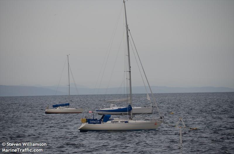 saracen (Sailing vessel) - IMO , MMSI 235025234, Call Sign MEXF8 under the flag of United Kingdom (UK)