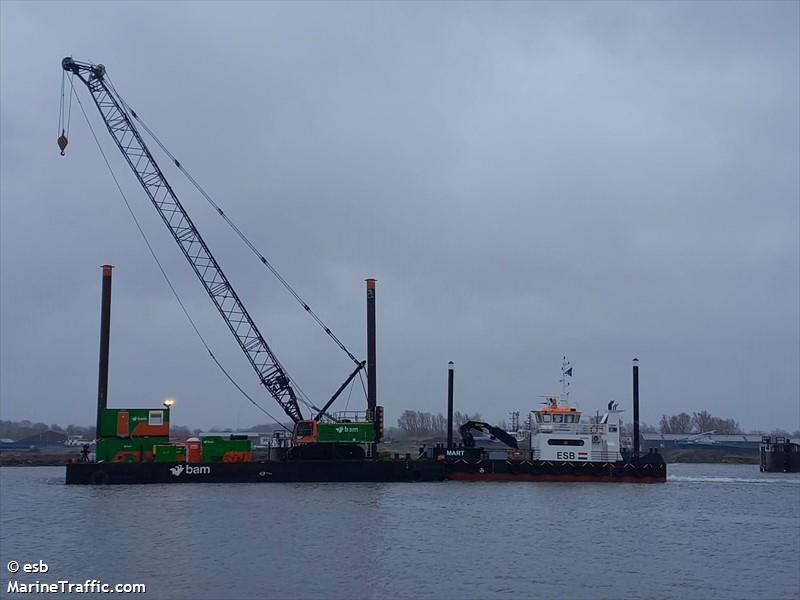 mart (Dredging or UW ops) - IMO , MMSI 244724917, Call Sign PB4747 under the flag of Netherlands