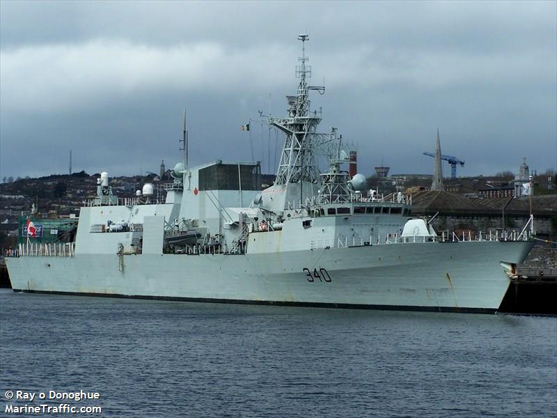 canadian warship 340 (Military ops) - IMO , MMSI 316196000, Call Sign CGAK under the flag of Canada