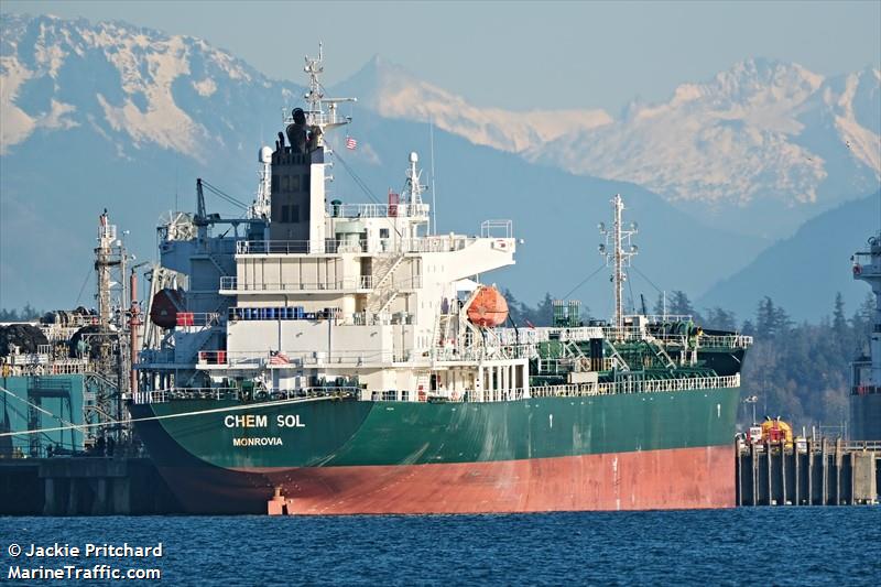 chem sol (Chemical/Oil Products Tanker) - IMO 9739276, MMSI 636022067, Call Sign 5LHA6 under the flag of Liberia