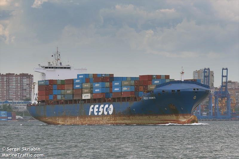 fesco diomid (Container Ship) - IMO 9365295, MMSI 636022499, Call Sign 5LJC2 under the flag of Liberia