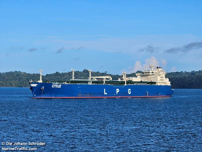 hls citrine (LPG Tanker) - IMO 9938585, MMSI 636021822, Call Sign 5LFV8 under the flag of Liberia