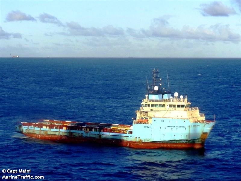 maersk ventura (Offshore Tug/Supply Ship) - IMO 9294094, MMSI 710002450, Call Sign PPTL under the flag of Brazil