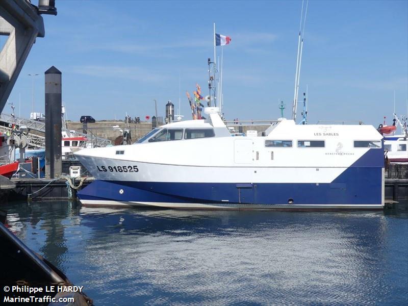 brigand des mers (Fishing vessel) - IMO , MMSI 227624550, Call Sign FGE3037 under the flag of France