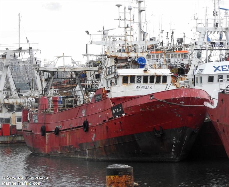 mevimar (Fishing Vessel) - IMO 7728572, MMSI 701000619, Call Sign LW 2962 under the flag of Argentina