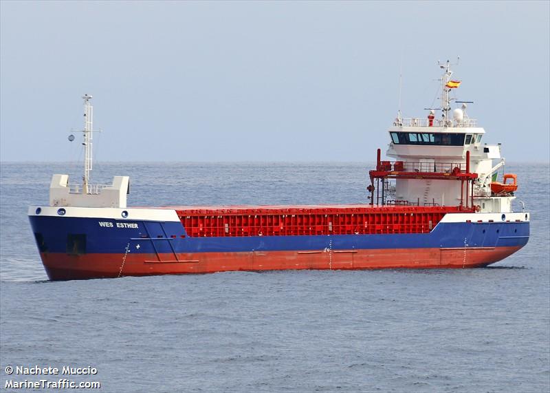 wes esther (General Cargo Ship) - IMO 9953963, MMSI 255805673, Call Sign CQTQ under the flag of Madeira