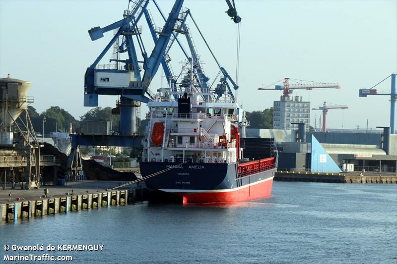 manisa amelia (General Cargo Ship) - IMO 9933456, MMSI 255915560, Call Sign CRZU under the flag of Madeira