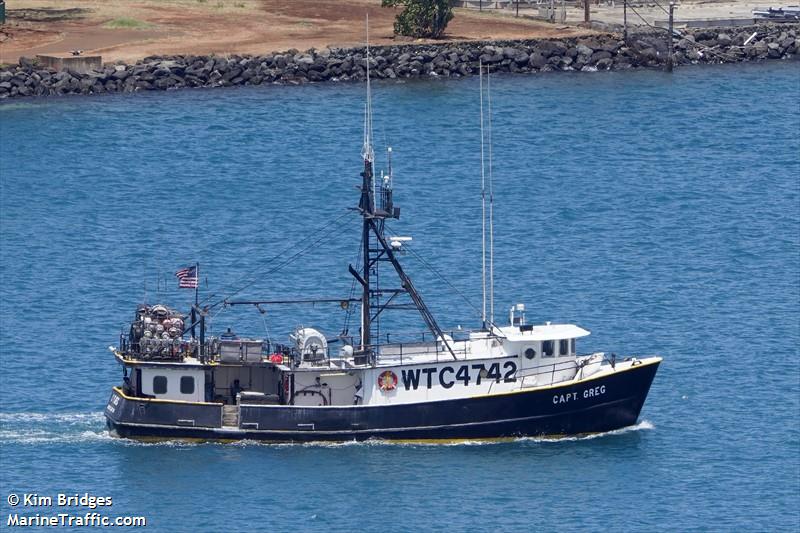 capt greg (Fishing vessel) - IMO , MMSI 367343000, Call Sign WTC4742 under the flag of United States (USA)