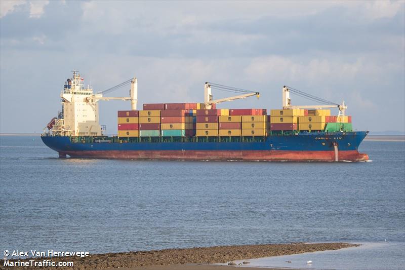 carla-liv (Container Ship) - IMO 9149897, MMSI 538010670, Call Sign V7A7230 under the flag of Marshall Islands