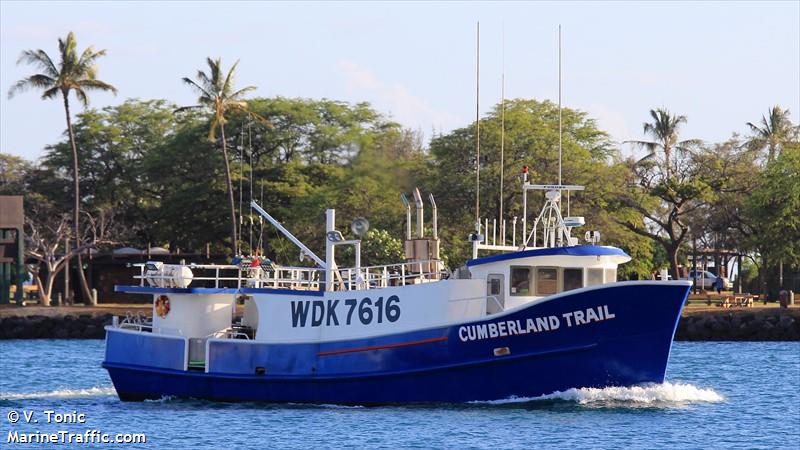 cumberland trail (Fishing vessel) - IMO , MMSI 368086080, Call Sign WDH8553 under the flag of United States (USA)