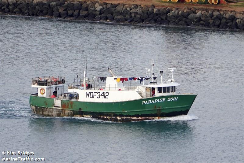 paradise 2001 (Fishing vessel) - IMO , MMSI 367439590, Call Sign WDF3412 under the flag of United States (USA)