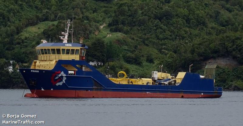 frigg (General Cargo Ship) - IMO 9340788, MMSI 725003410, Call Sign CB8572 under the flag of Chile