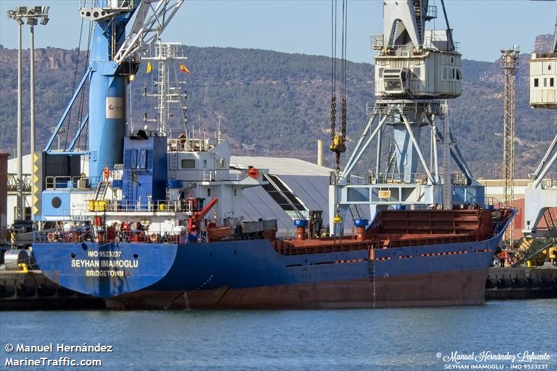 seyhan imamoglu (General Cargo Ship) - IMO 9523237, MMSI 314767000, Call Sign 8PPO5 under the flag of Barbados