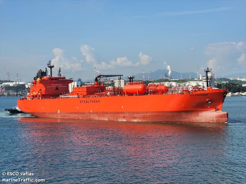 eco sorcerer (LPG Tanker) - IMO 9933468, MMSI 538009926, Call Sign V7A5351 under the flag of Marshall Islands