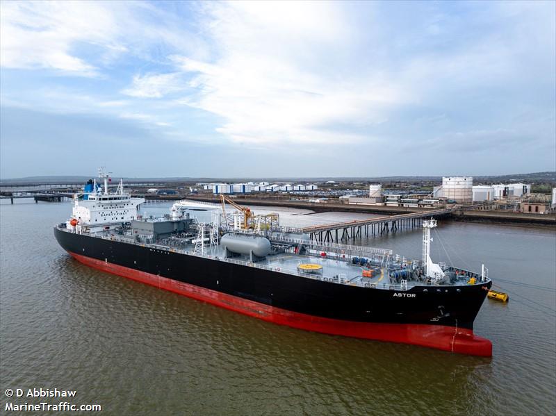 astor (LPG Tanker) - IMO 9934670, MMSI 636021263, Call Sign 5LDB8 under the flag of Liberia