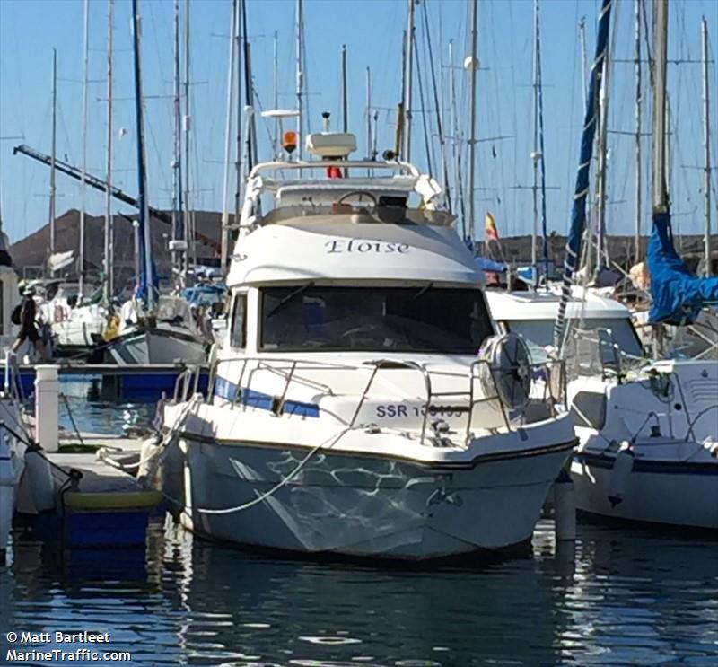 eloise (Pleasure craft) - IMO , MMSI 235114443, Call Sign 2JBD2 under the flag of United Kingdom (UK)