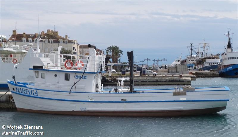 haringa (Fishing vessel) - IMO , MMSI 238424040, Call Sign 9AA4705 under the flag of Croatia