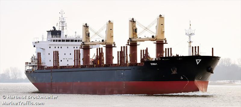 ethra 1 (Bulk Carrier) - IMO 9414759, MMSI 538010927, Call Sign V7A6328 under the flag of Marshall Islands