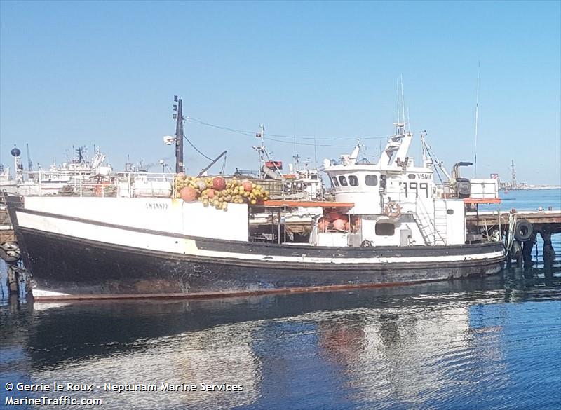 amansio (Fishing vessel) - IMO , MMSI 659610000, Call Sign V5MF under the flag of Namibia