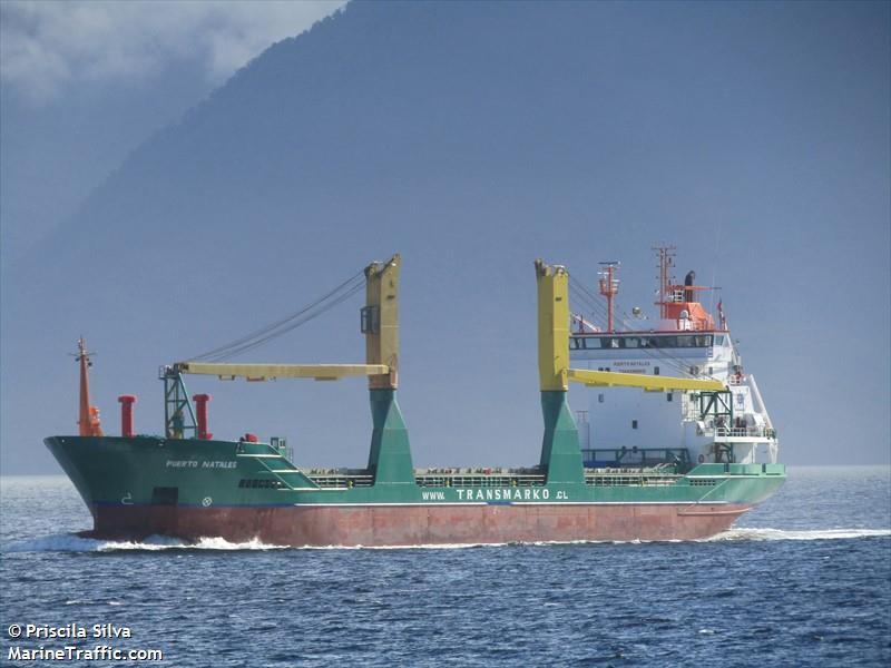 puerto natales (General Cargo Ship) - IMO 9123300, MMSI 725003193, Call Sign CA7787 under the flag of Chile